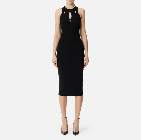 Abito a costine con cut out
