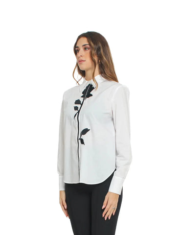 ECS CAMICIA REG POP RICAMATO