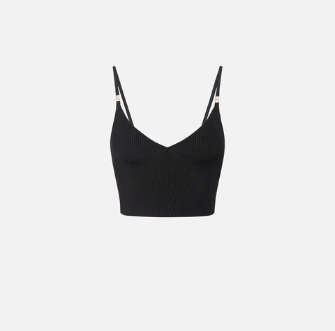 Elisabetta Franchi - Top Bustier In Viscosa Effetto Plissé
