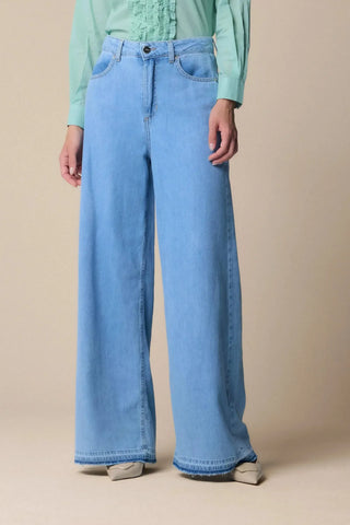 Kocca Pantalone in denim a gamba larga Lulla