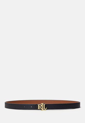 LOGO REVERSIBLE LEATHER SKINNY BELT - Cintura