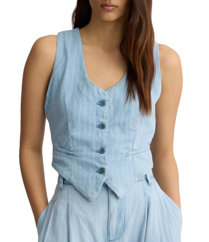 Liu Jo Gilet Denim Blue Chiaro Donna