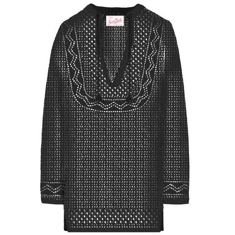 Mc2 Saint Barth Mc2 Copri Costume Crochet Nero