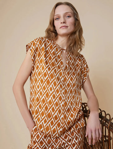 Pennyblack Blusa in twill a fantasia