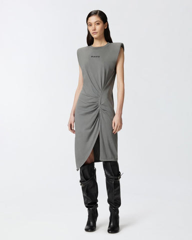 Pinko Abito midi in maglia con spalle imbottite