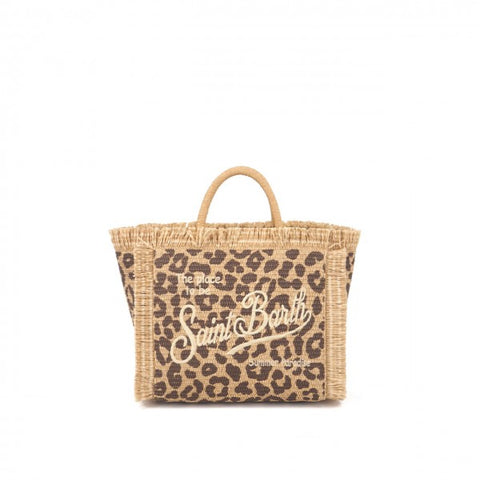 Saint Barth Borsa In Paglia Colette Straw Leopardata