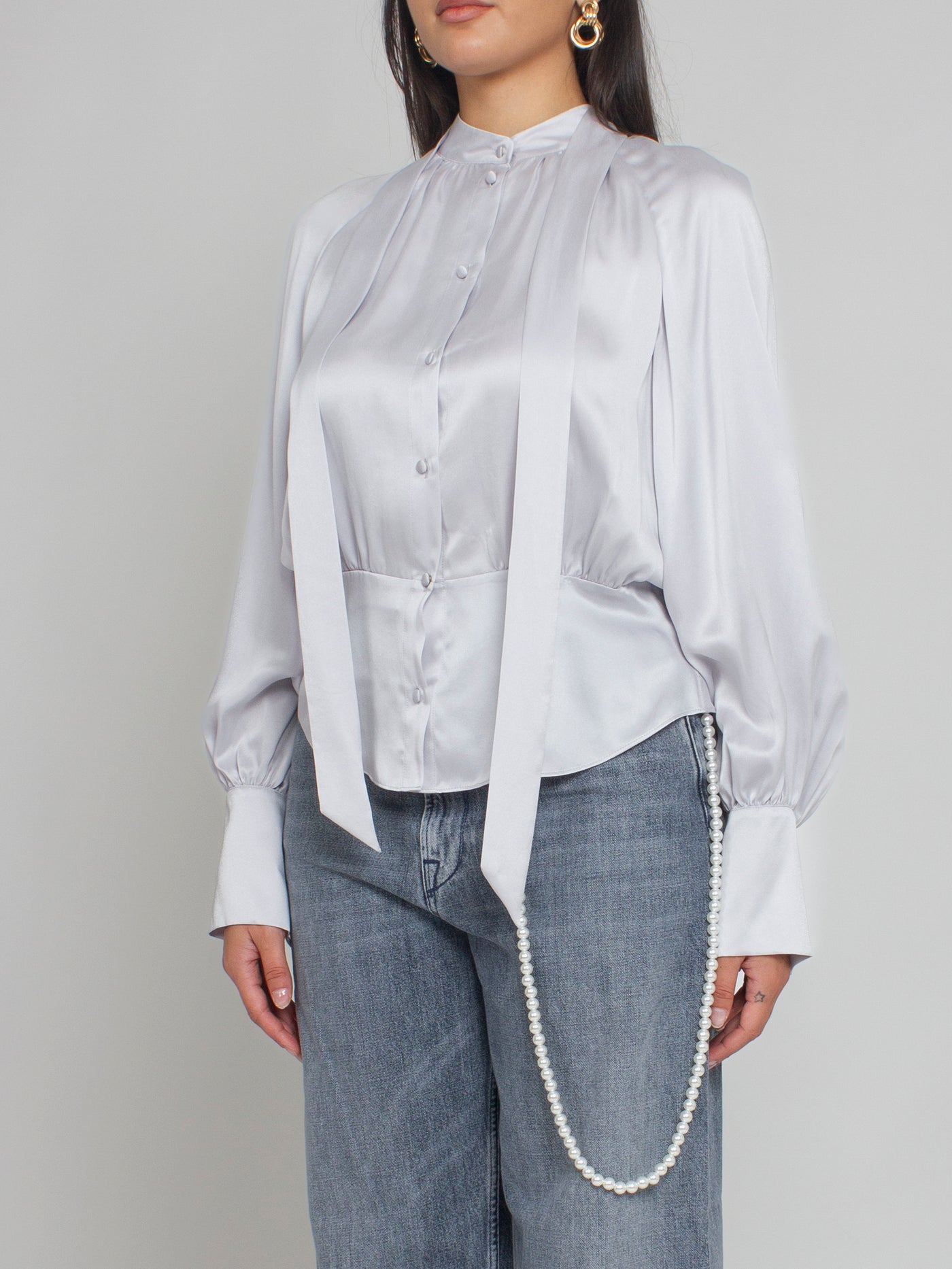 CAMICIA C/FIOCCO RASO SETA [AI25]