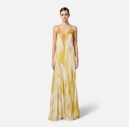 Abito Red Carpet in viscosa con stampa tulle