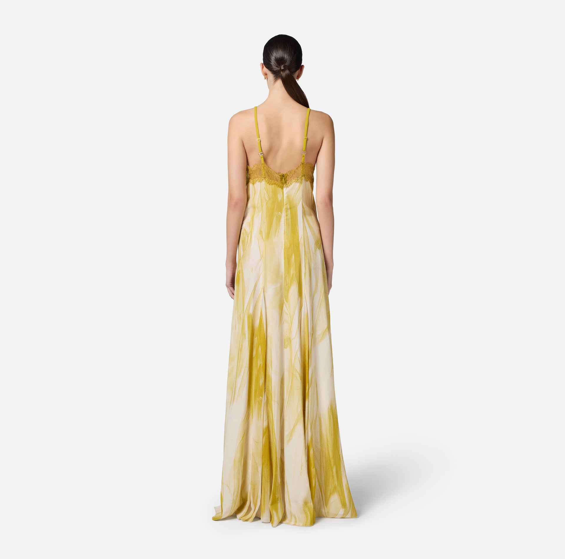 Abito Red Carpet in viscosa con stampa tulle