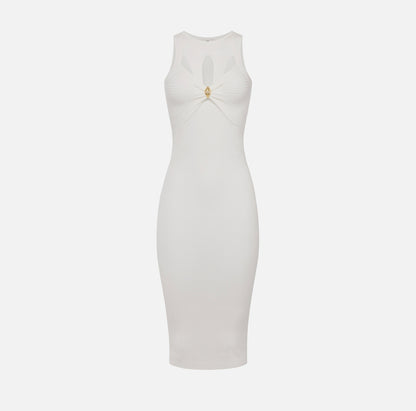 Abito a costine con cut out