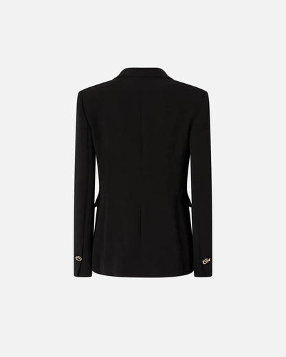 Blazer in cady tecnico con bottoni in metallo