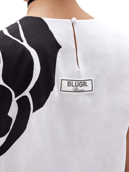 Blugirl Abito corto con rose