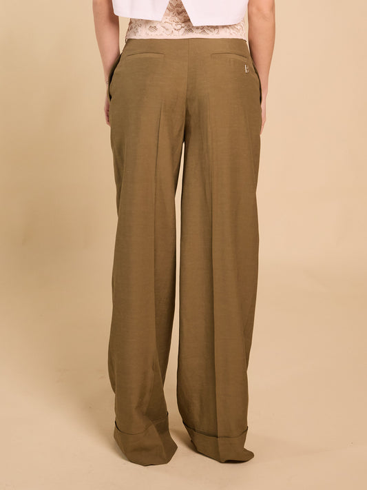 Blugirl Pantalone palazzo con tasche a filo