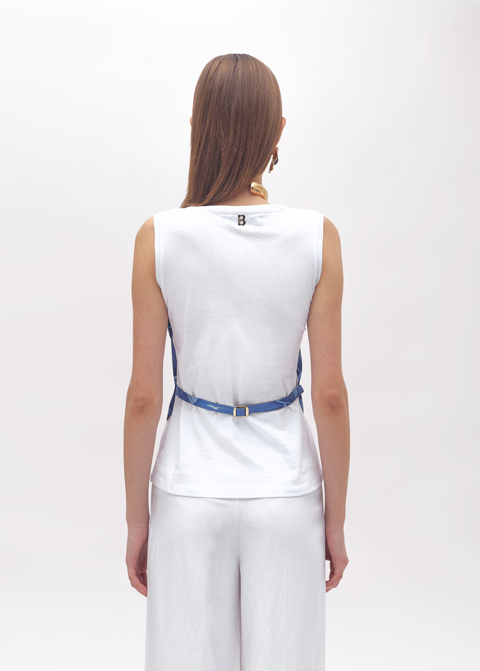 Blugirl T-Shirt oversize con stampa gilet