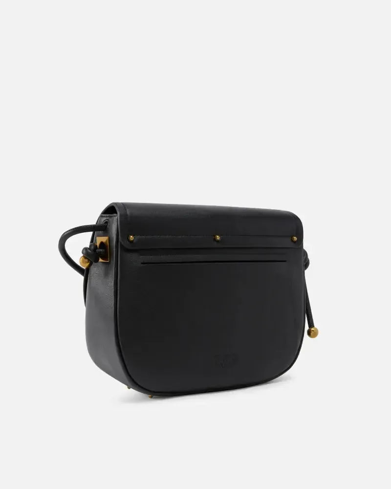 Borsa grande a tracolla in pelle con nodi