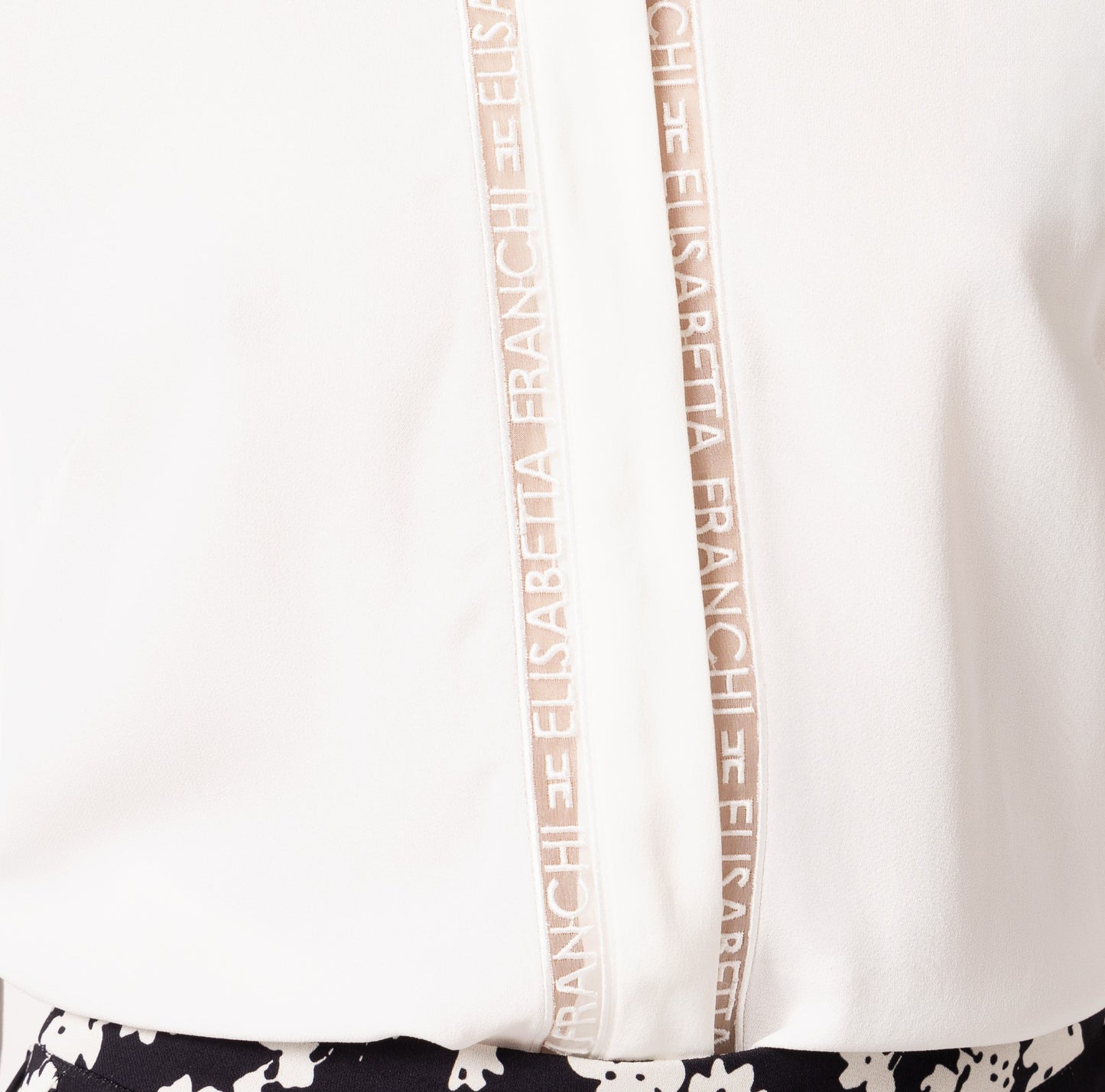 Camicia in georgette con bande lettering