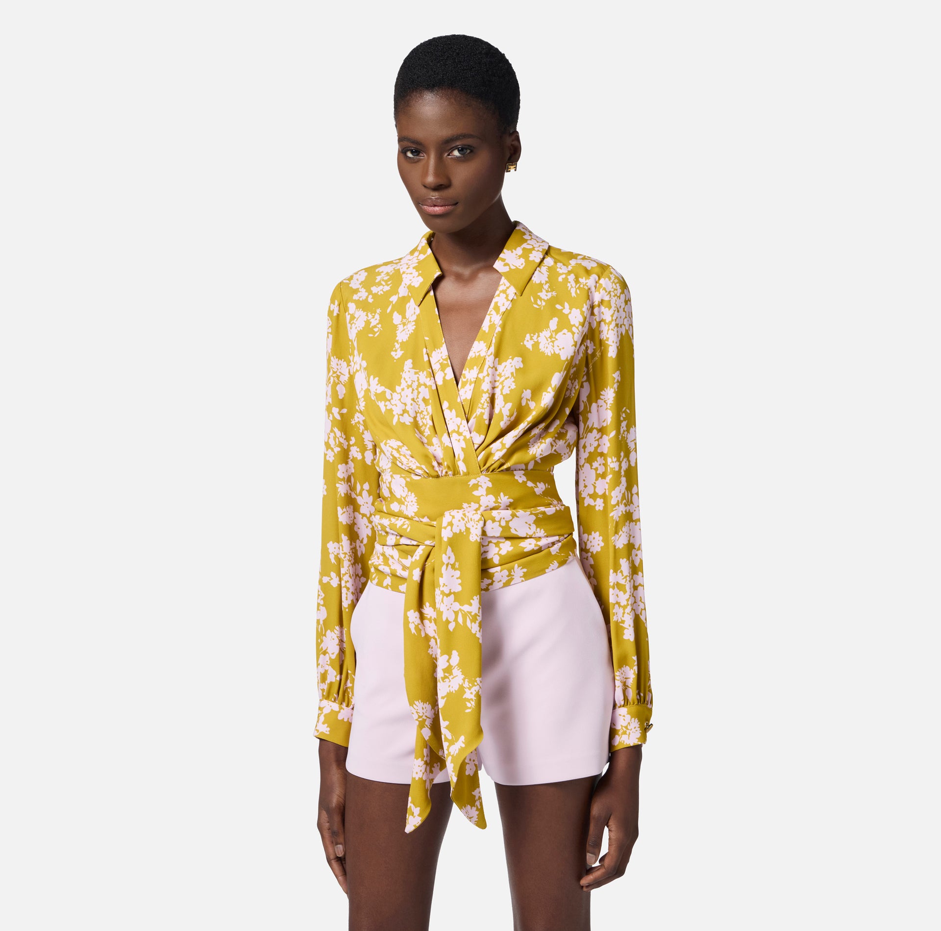 Camicia in georgette con fusciacca