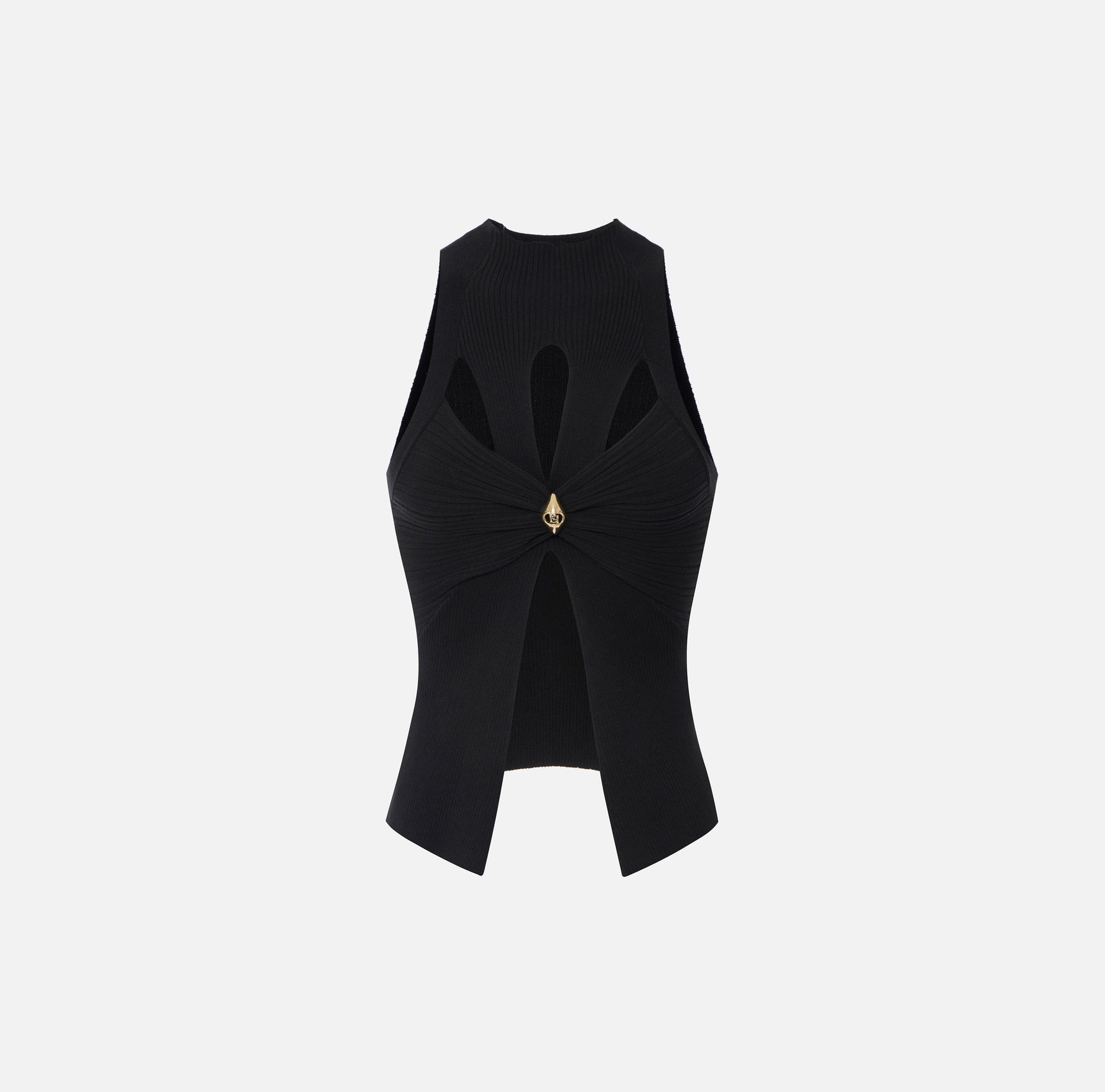 Canotta a costine con cut-out