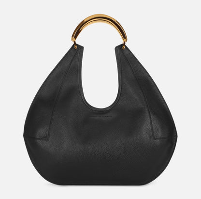 Elisabetta Franchi Borsa hobo grande in materiale sintetico con cuciture logo