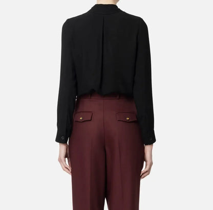 Elisabetta Franchi - Camicia In Georgette Con Patte Ricamate