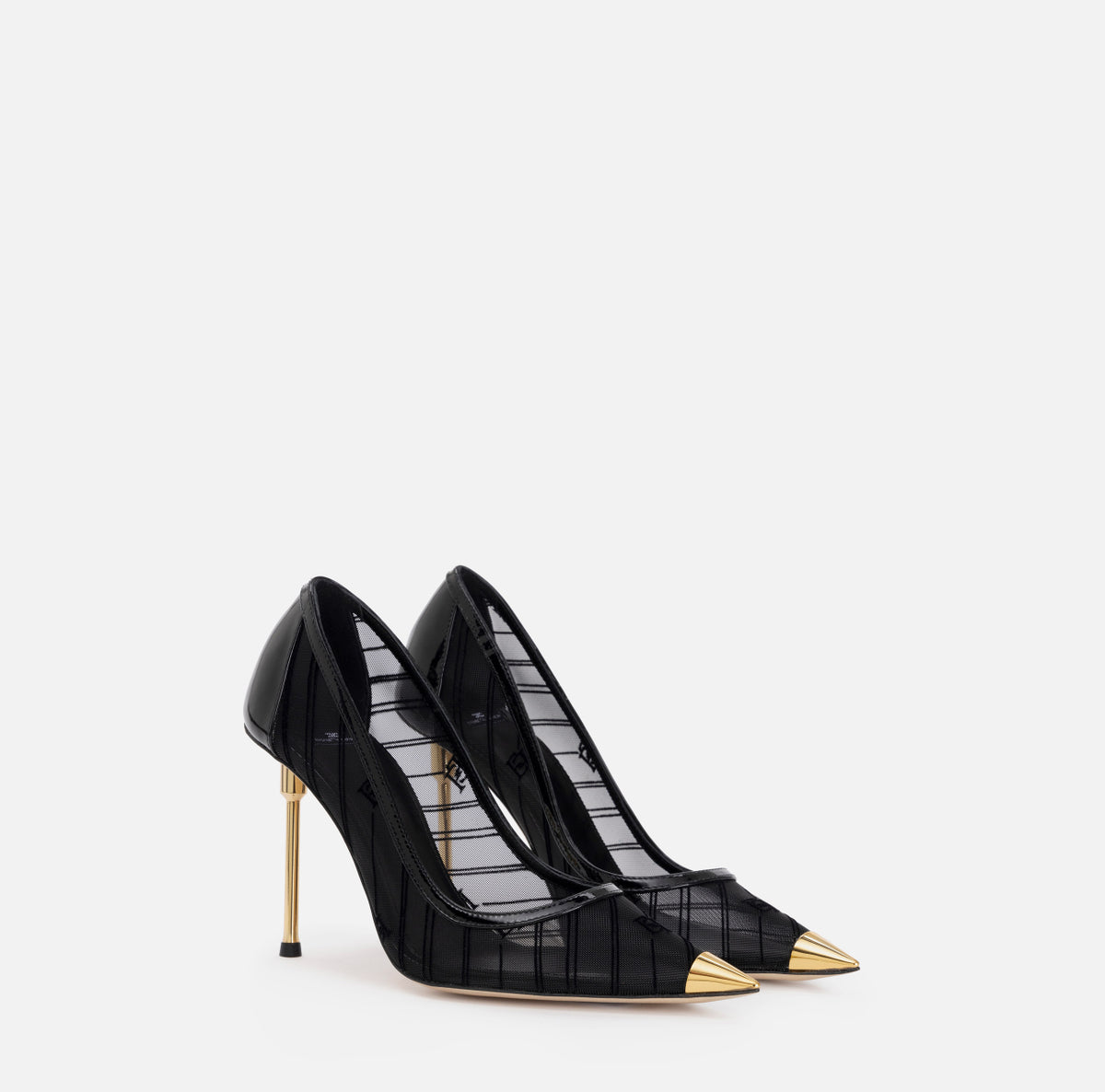Elisabetta Franchi - Décolleté In Rete Con Logo In Flock