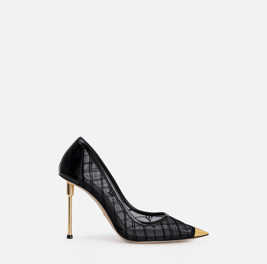 Elisabetta Franchi - Décolleté In Rete Con Logo In Flock