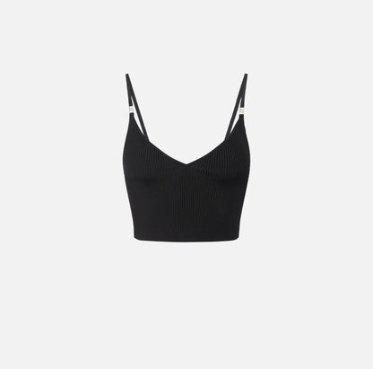 Elisabetta Franchi - Top Bustier In Viscosa Effetto Plissé