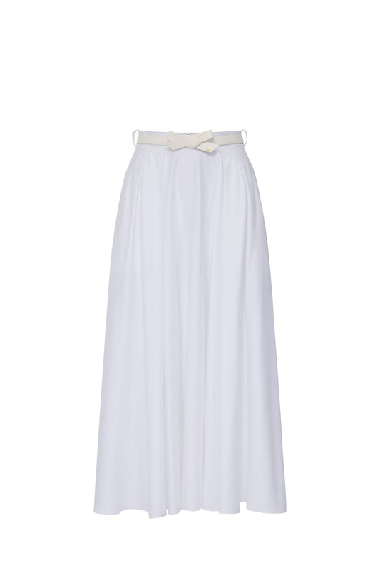 Gonna Lunga In Satin con Cintura