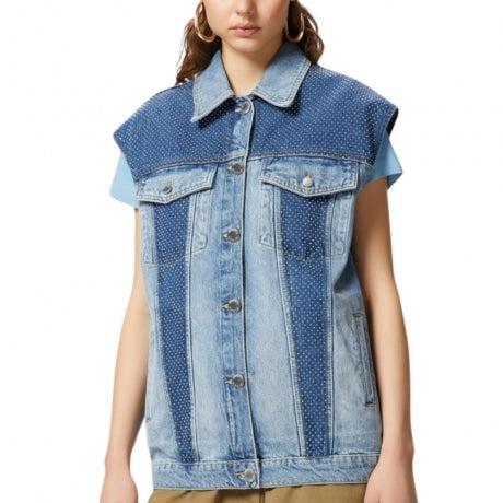 KIGALI GILET DENIM+STRASS