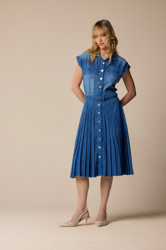 Kocca Abito midi in denim AMEL