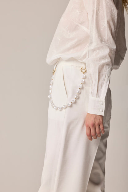 Kocca Pantalone con dettaglio perle DELMARE