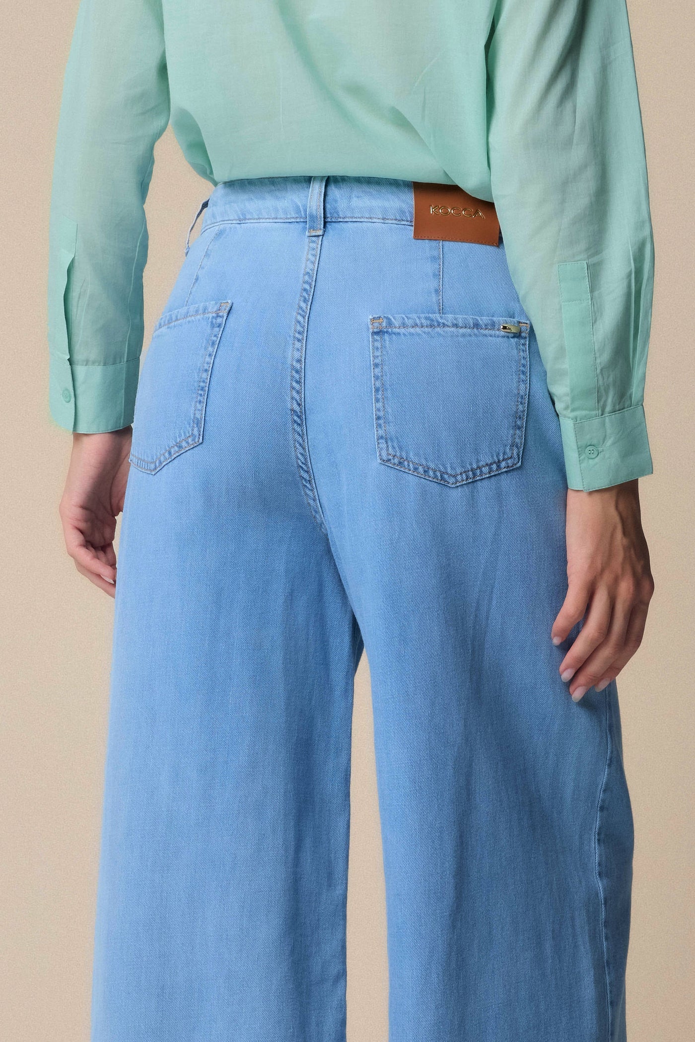 Kocca Pantalone in denim a gamba larga Lulla