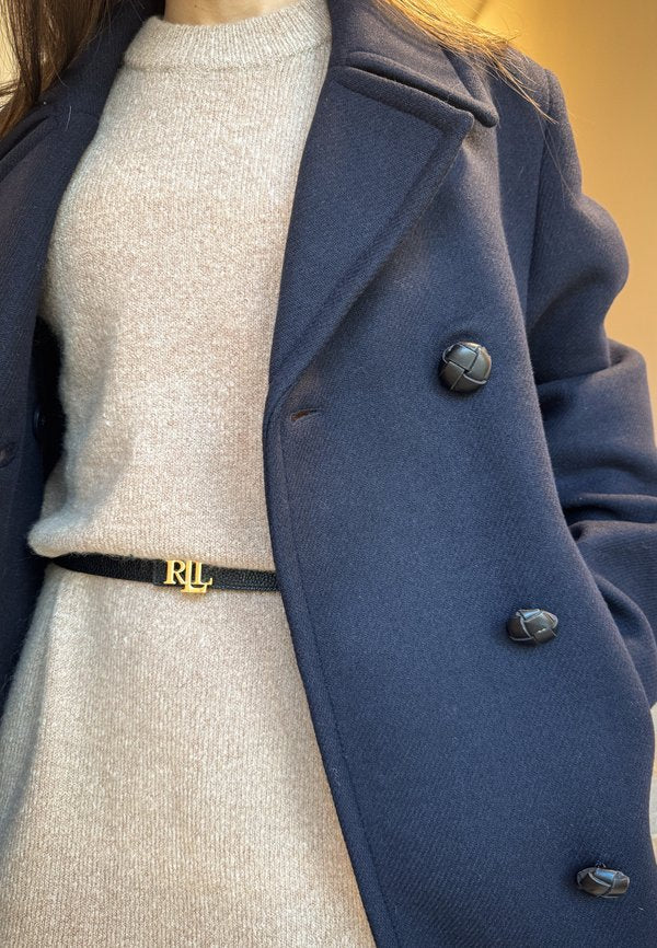 LOGO REVERSIBLE LEATHER SKINNY BELT - Cintura