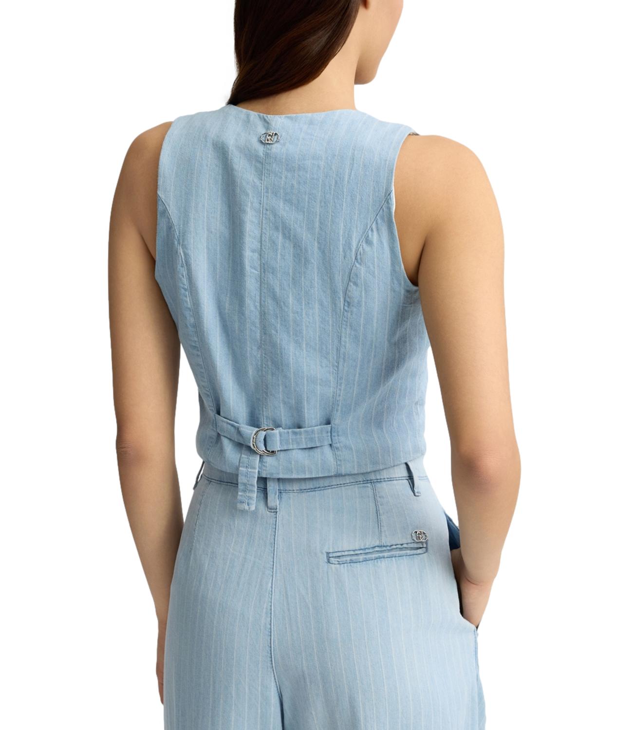 Liu Jo Gilet Denim Blue Chiaro Donna