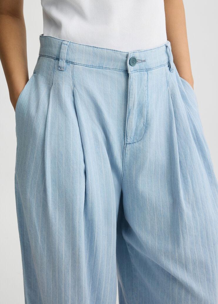 Liu Jo Pantaloni in denim gessato ecosostenibile