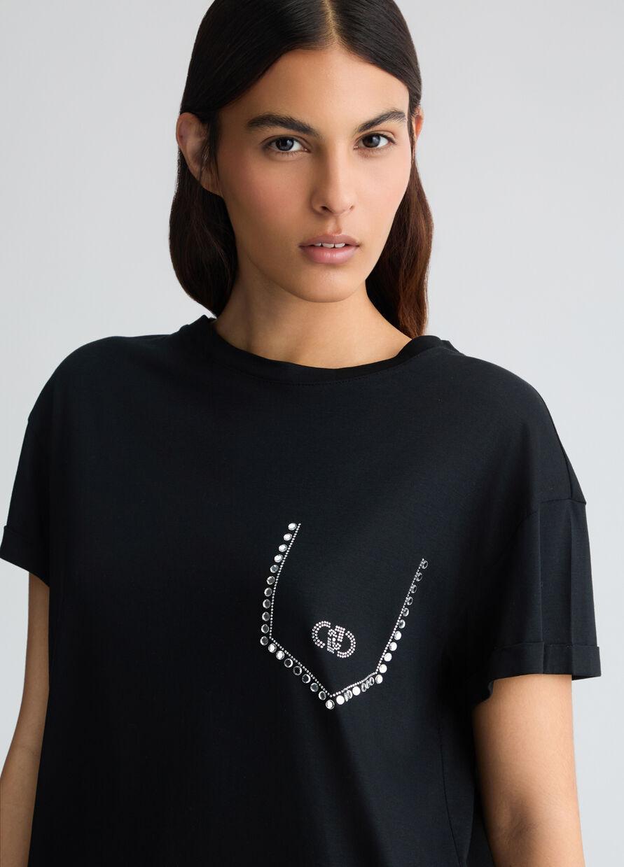 Liu Jo T-Shirt donna con strass