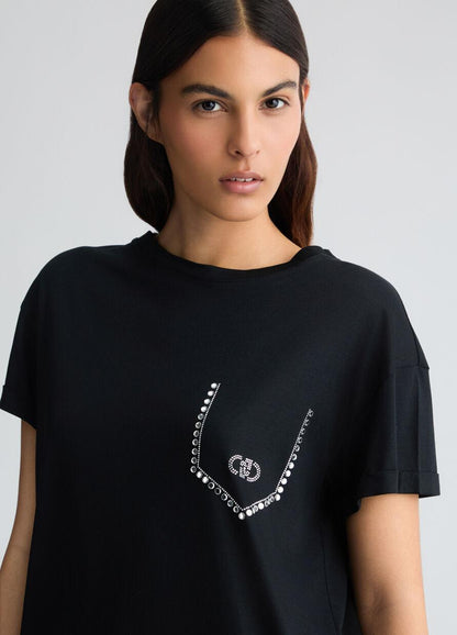Liu Jo T-Shirt donna con strass