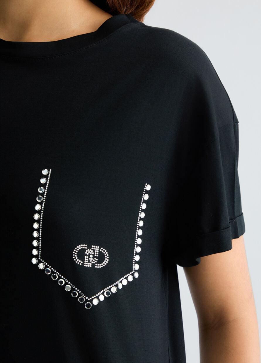 Liu Jo T-Shirt donna con strass