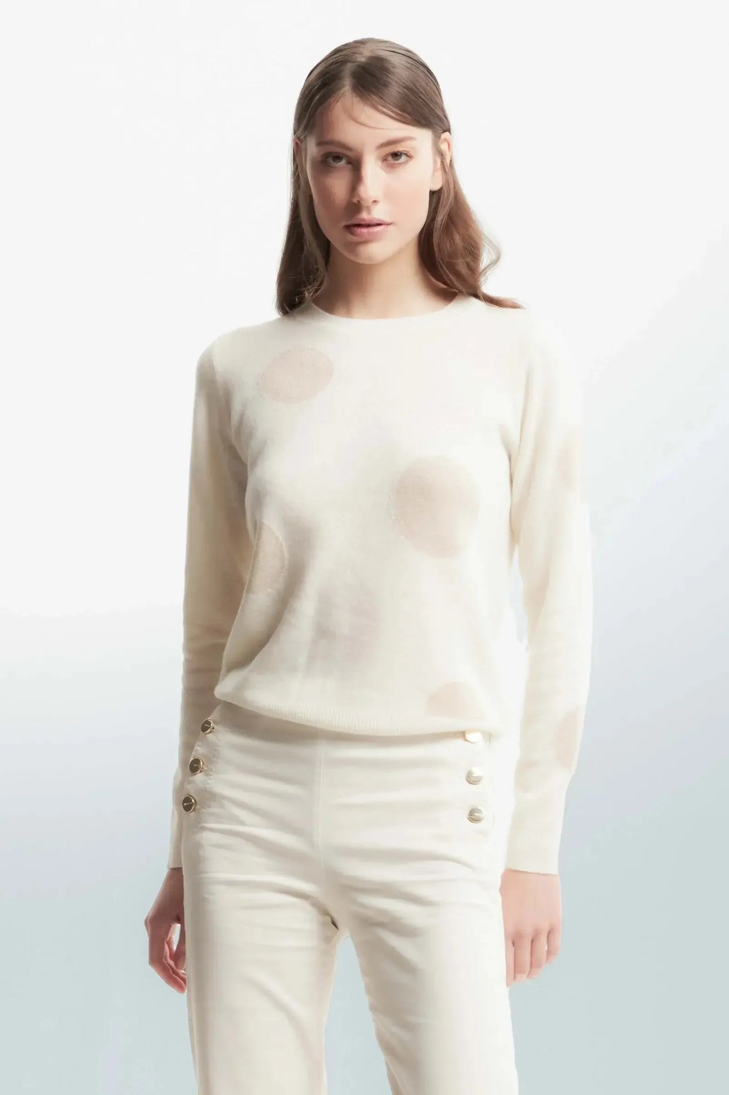 Maglia a maniche lunghe con fantasia geometrica LUCILLA