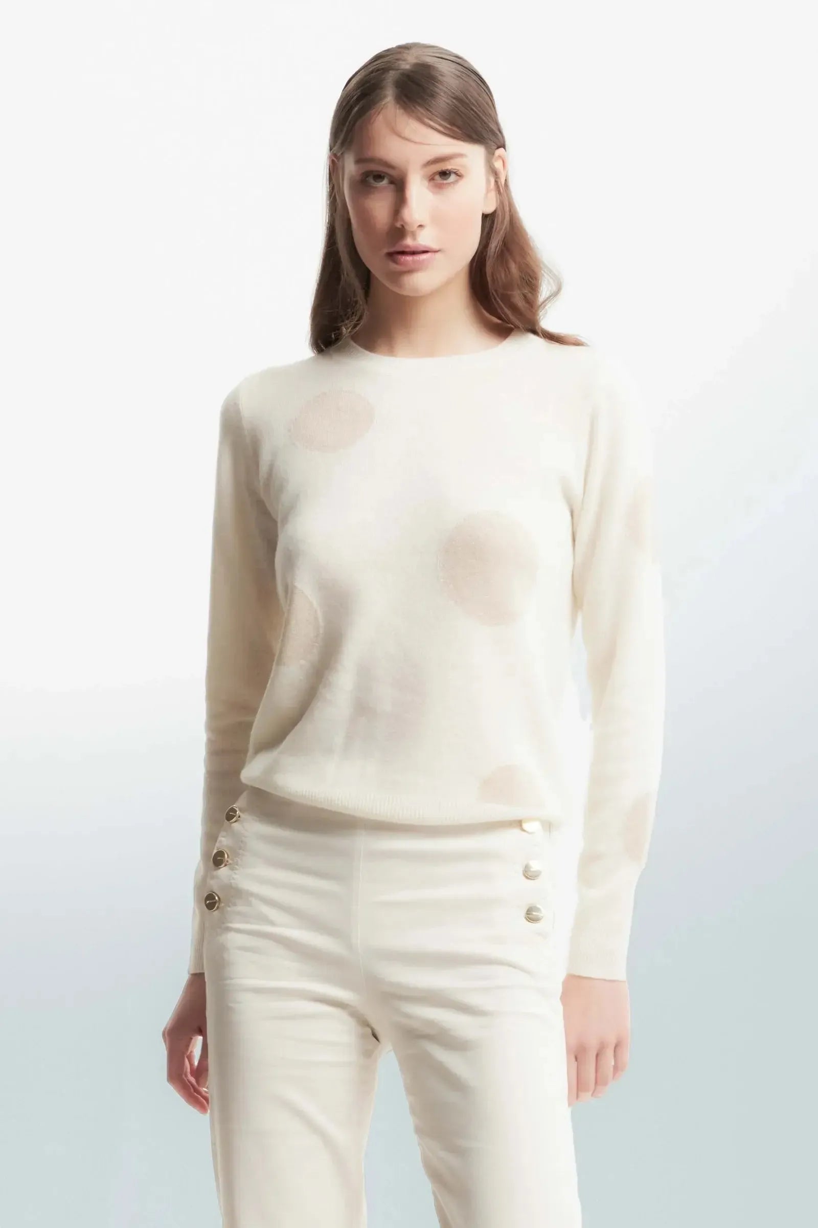 Maglia a maniche lunghe con fantasia geometrica LUCILLA