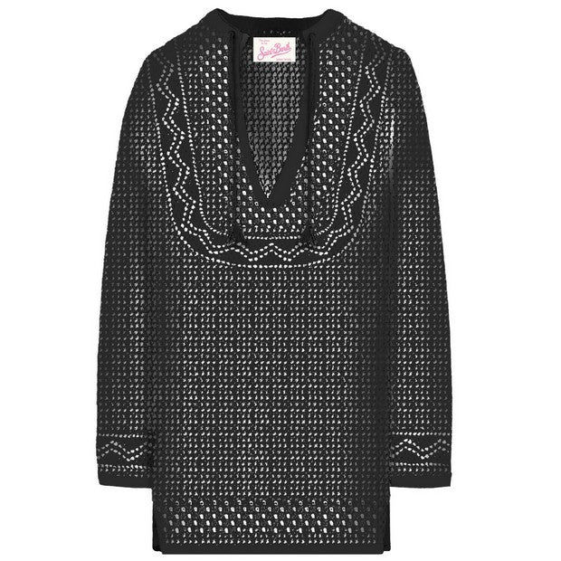 Mc2 Saint Barth copri costume crochet nero