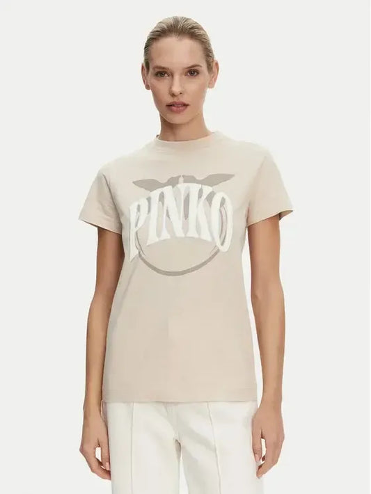 PINKO T-shirt Start Beige Regular Fit