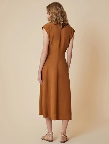 Pennyblack Abito midi in blend di lino
