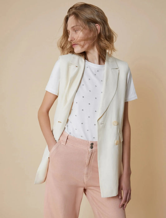 Pennyblack Blazer gilet in blend di lino