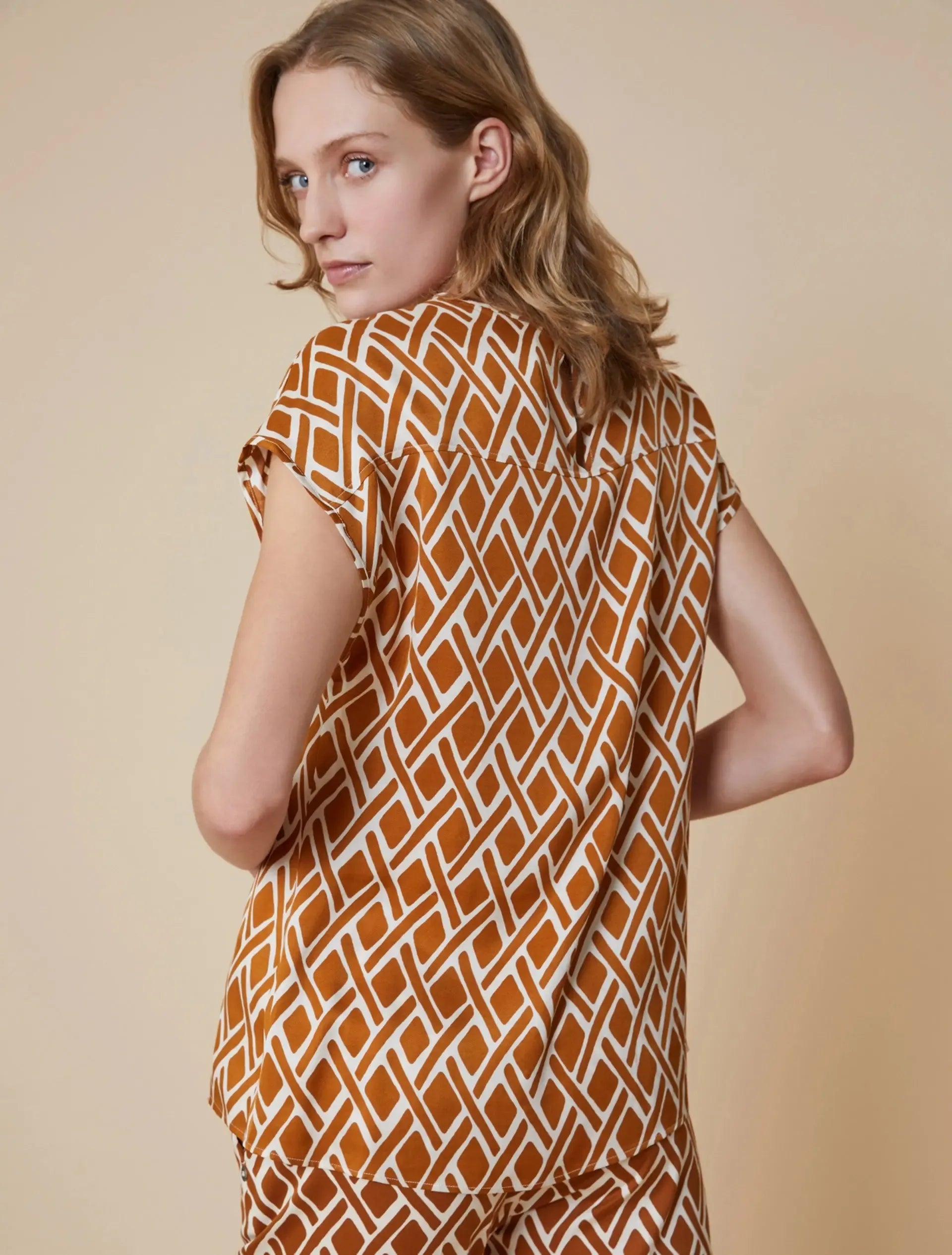 Pennyblack Blusa in twill a fantasia