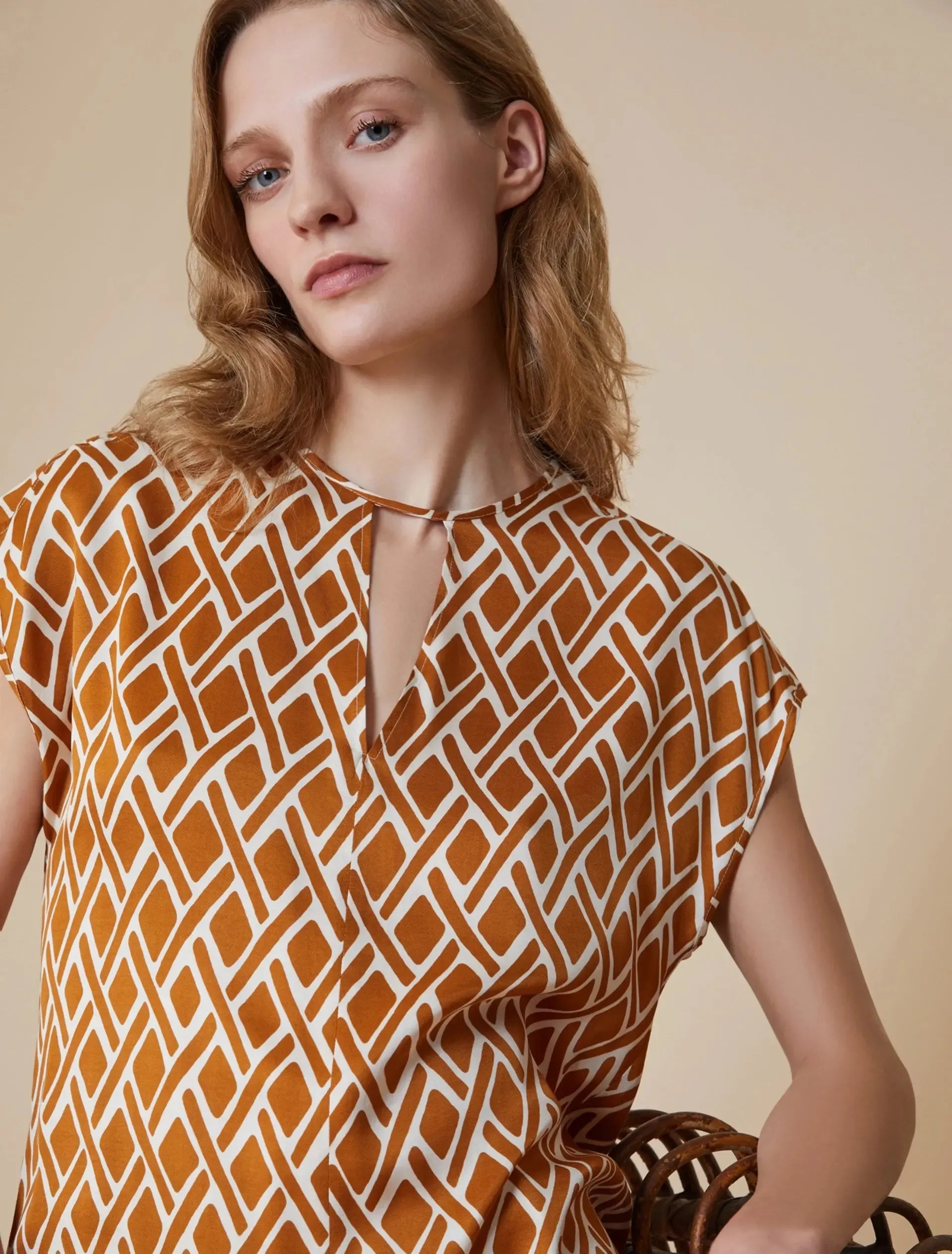 Pennyblack Blusa in twill a fantasia