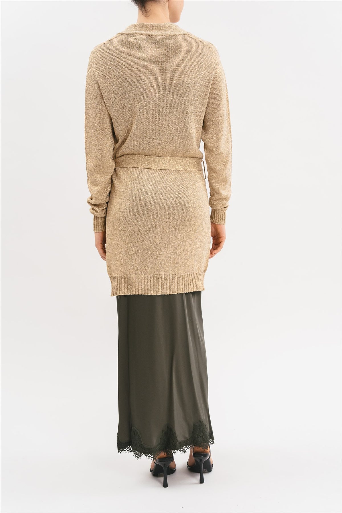 Pink Memories CARDIGAN LUREX CON CINTURA