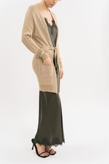 Pink Memories CARDIGAN LUREX CON CINTURA