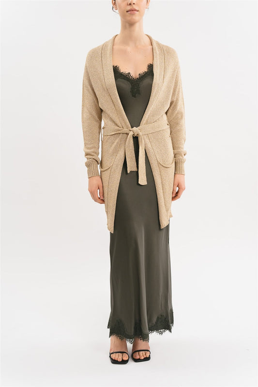 Pink Memories CARDIGAN LUREX CON CINTURA