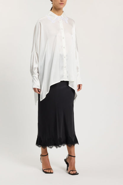 Pink Memories camicia con pizzo in viscosa